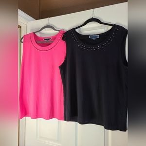Karen Scott Beaded tank tops XXL